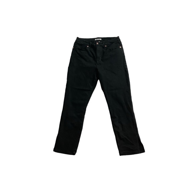 Good American Black Good Waist Crop Jeans Size 31 - Picture 1 of 9